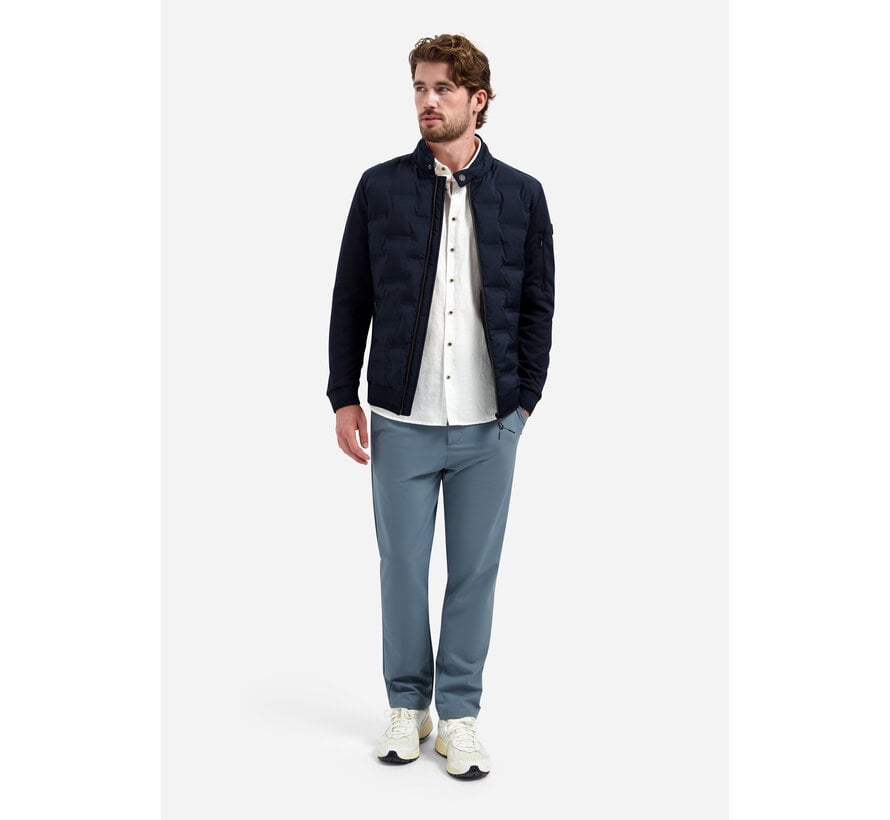 Zomerjas Short Fit Sealed Knitted Mix Night Navy (31630119 - 078)