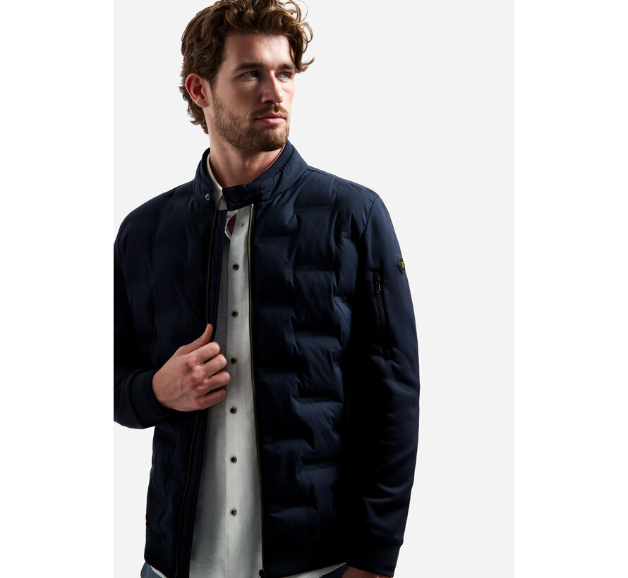 Zomerjas Short Fit Sealed Knitted Mix Night Navy (31630119 - 078)