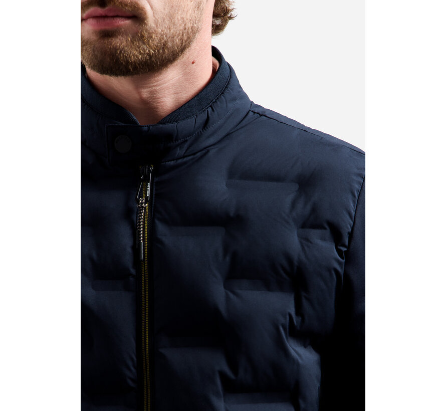 Zomerjas Short Fit Sealed Knitted Mix Night Navy (31630119 - 078)