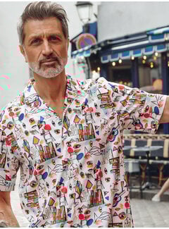 A Fish Named Fred A Fish Named Fred Overhemd Korte Mouw Cubist Multicolor All Color (33.067 - 073)