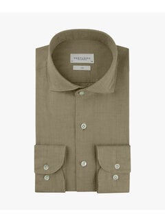 Profuomo Profuomo Overhemd 100% Linnen Slim Fit Cutaway M.Green (PPXH10017P)