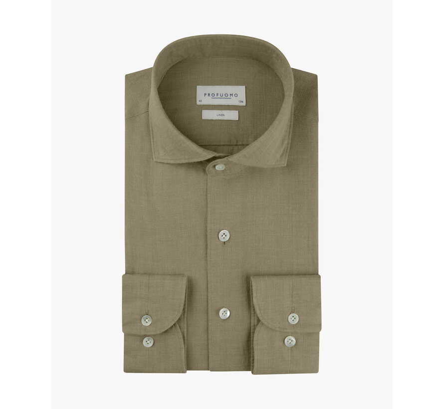 Overhemd 100% Linnen Slim Fit Cutaway M.Green (PPXH10017P)