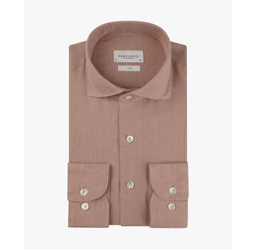 Profuomo Overhemd 100% Linnen Slim Fit Cutaway D. Pink (PPXH10017N)
