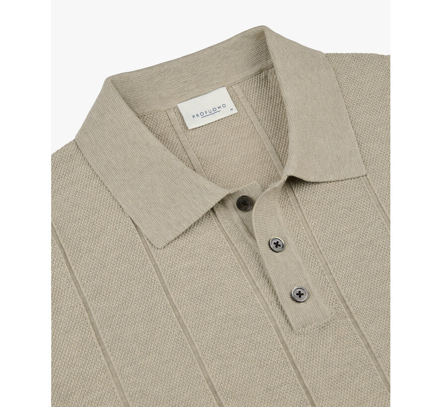 Knitted Polo Aero Ease Beige (PPXD10030E)