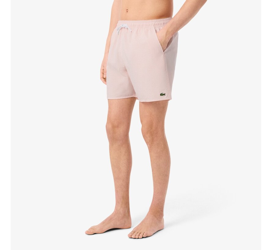 Lacoste Zwemshort Streep Roze (MH9089 - 1IZ)