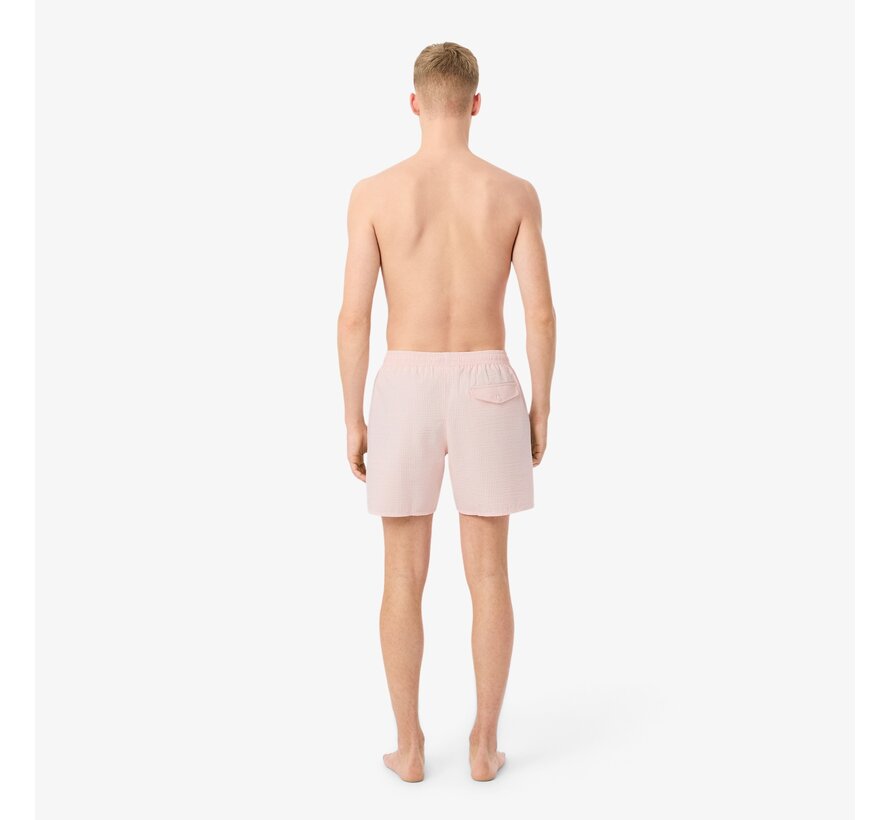 Lacoste Zwemshort Streep Roze (MH9089 - 1IZ)