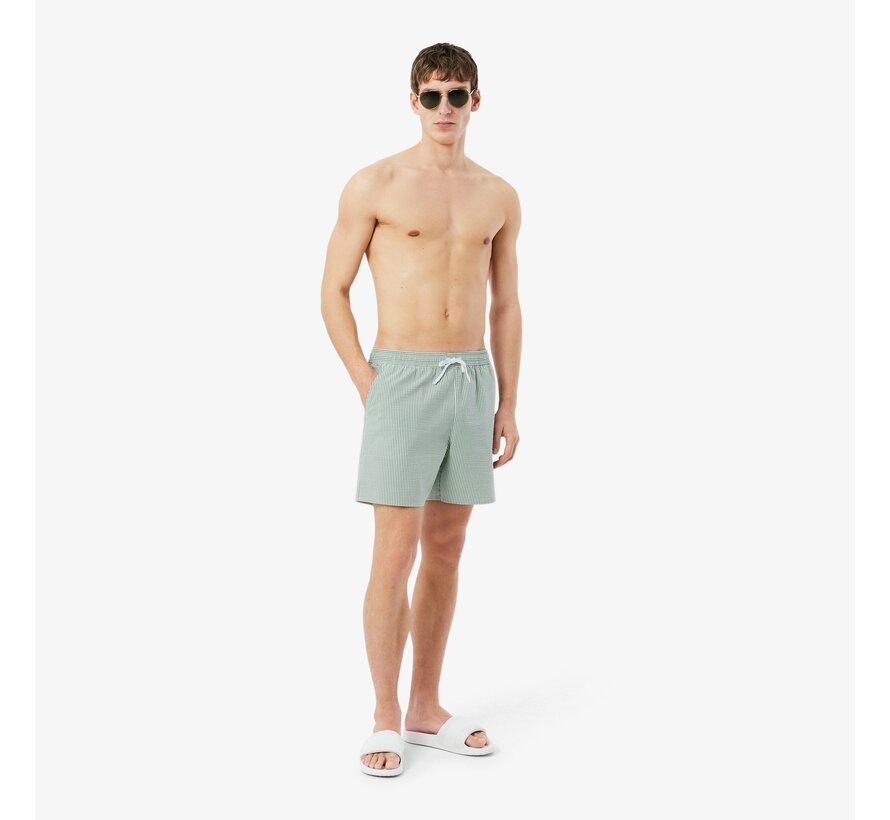 Lacoste Zwemshort Streep Groen (MH9089 - 1JA)