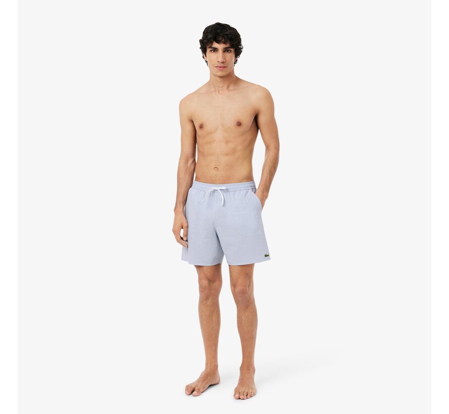 Lacoste Zwemshort Streep Blauw (MH9089 - 7PM)
