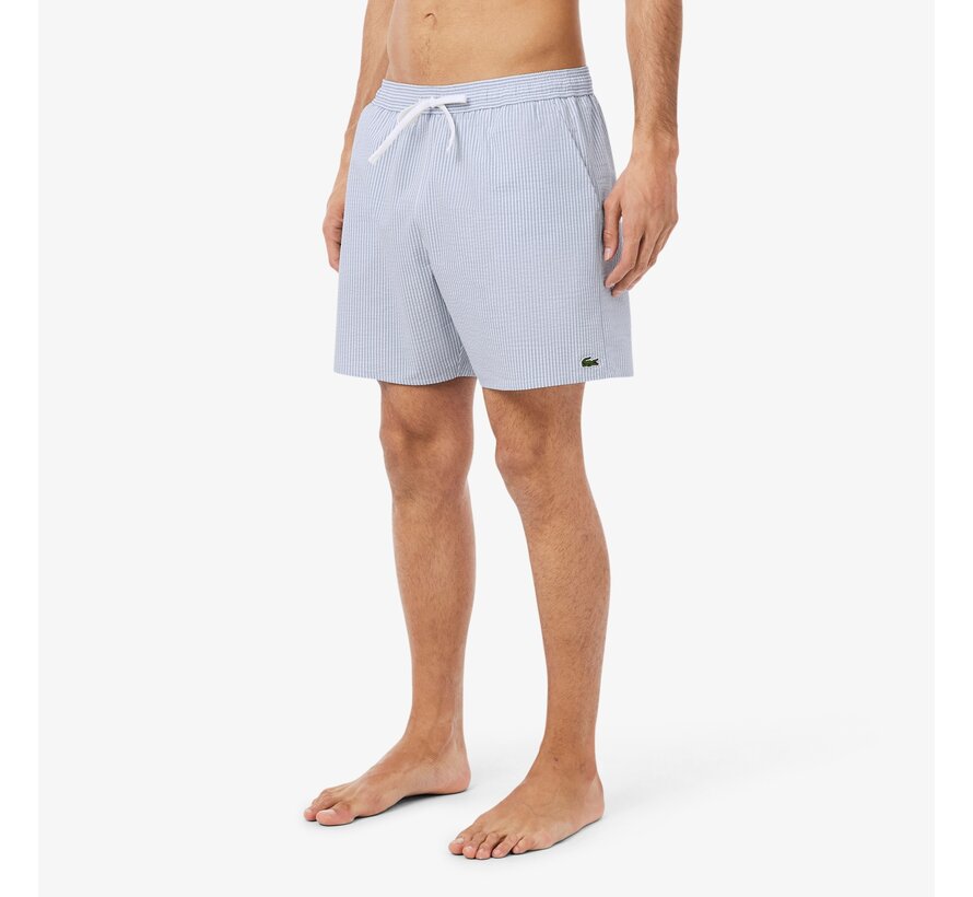 Lacoste Zwemshort Streep Blauw (MH9089 - 7PM)