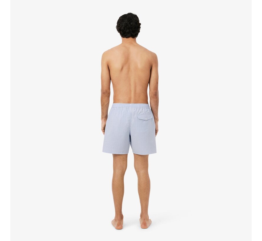 Lacoste Zwemshort Streep Blauw (MH9089 - 7PM)
