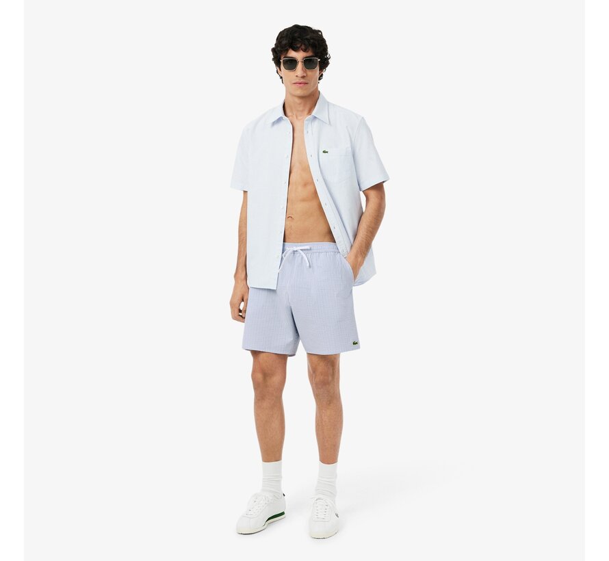 Lacoste Zwemshort Streep Blauw (MH9089 - 7PM)
