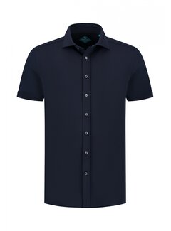 District Indigo Pique Performance Overhemd Korte Mouw Navy (7.41.029.780 - 010)
