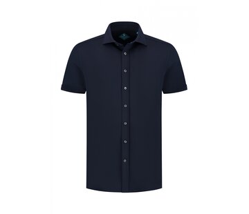 District Indigo Pique Performance Overhemd Korte Mouw Navy (7.41.029.780 - 010)