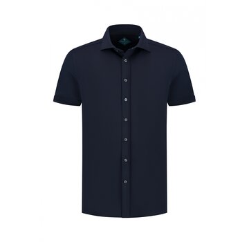 District Indigo Pique Performance Overhemd Korte Mouw Navy (7.41.029.780 - 010)
