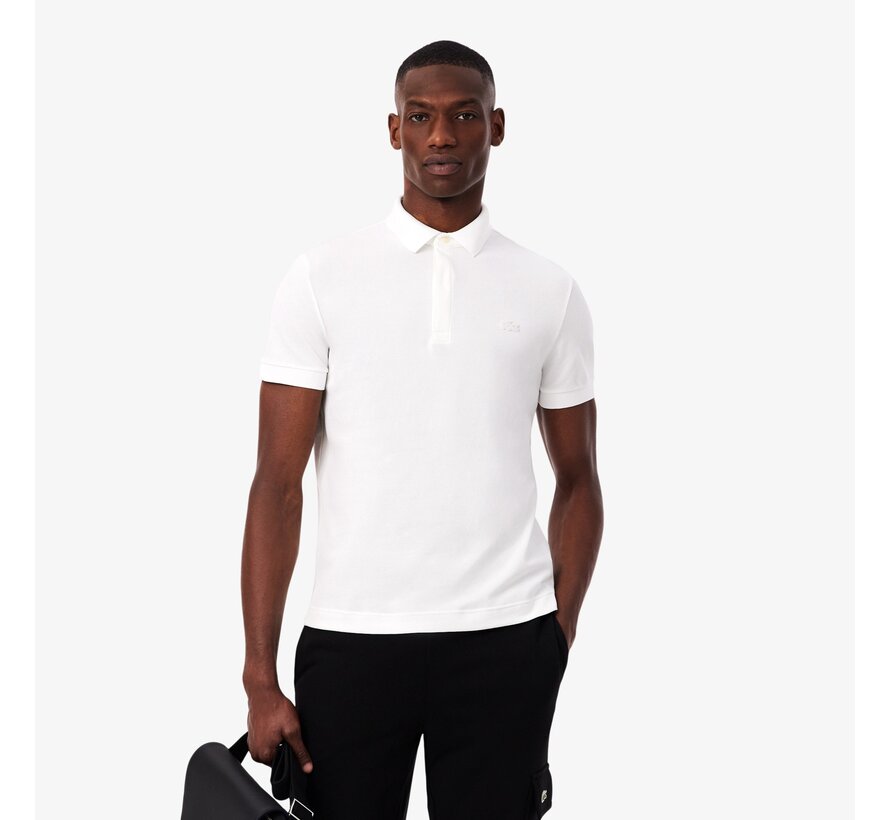 Lacoste Polo Regular Fit Paris Stretch Pique Wit (PH5522 - 001)