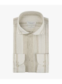 Profuomo Profuomo Overhemd Linnen Cutaway Beige (PPXH10044A)