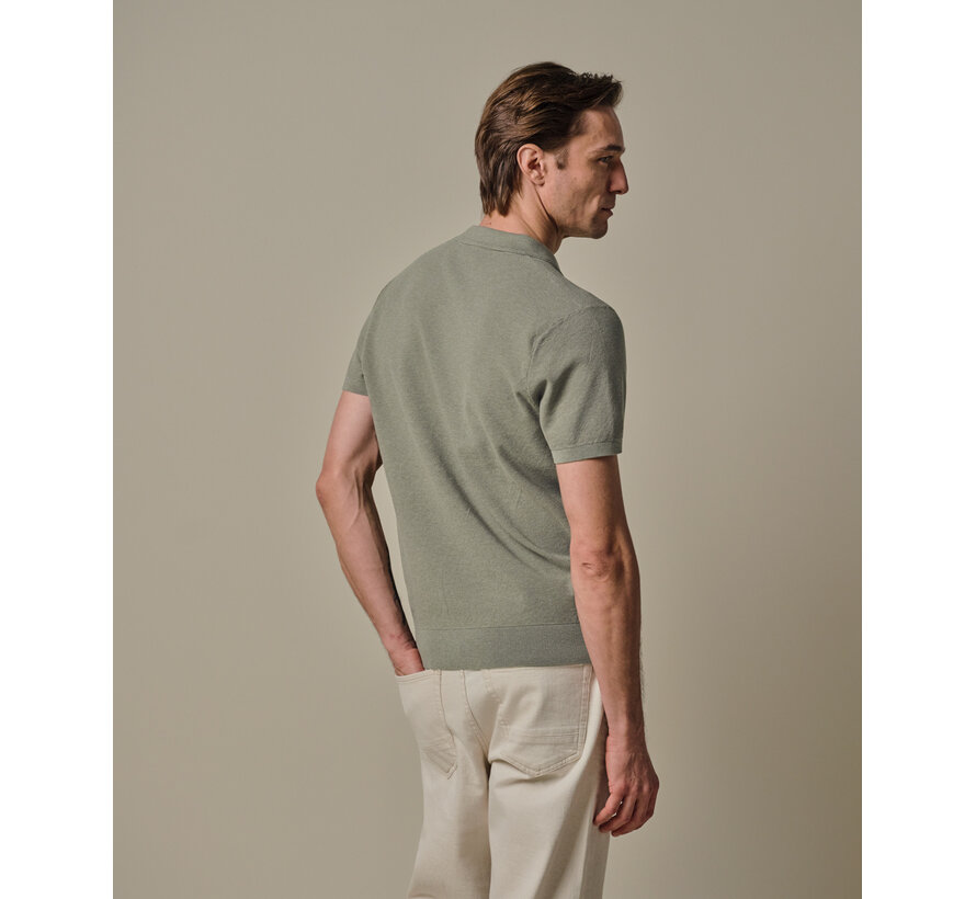 Profuomo Polo Luxury Basic Open Mid Green (PPXD10009D)