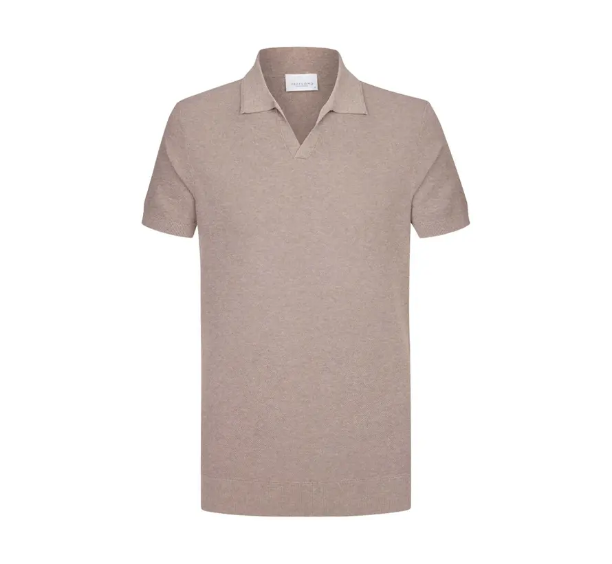 Profuomo Polo Luxury Basic Open Mid Brown (PPXD10009E)
