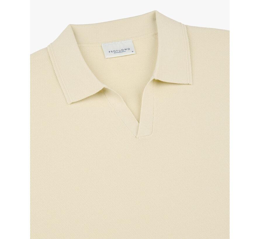 Profuomo Polo Luxury Basic Open Off White (PPXD10009B)