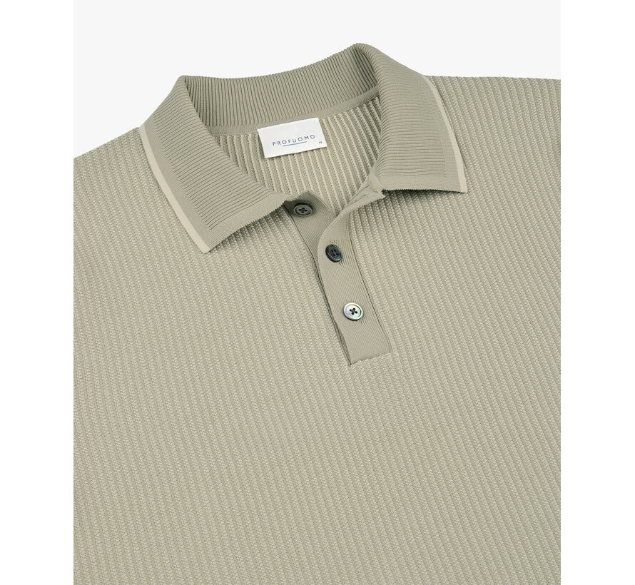 Profuomo Polo Katoen/Zijde Beige (PPXD10008B)