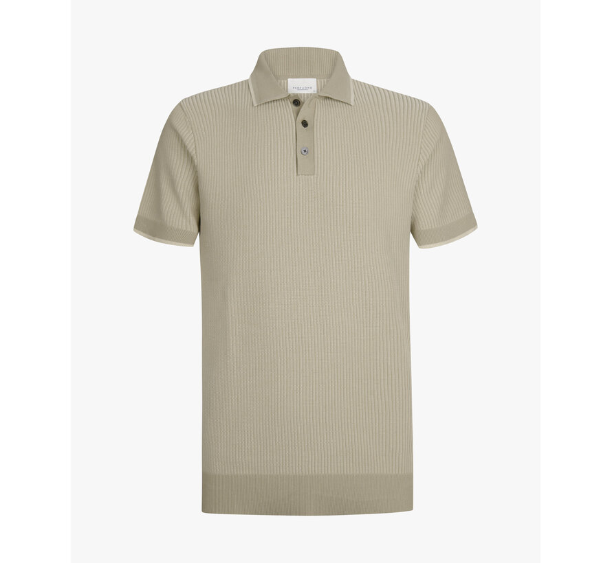 Profuomo Polo Katoen/Zijde Beige (PPXD10008B)