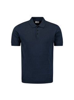 No Excess Pullover Short Sleeve Polo Button Solid Deep Blue (27230354SN - 096)