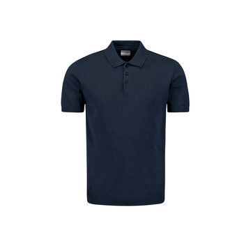 No Excess Pullover Short Sleeve Polo Button Solid Deep Blue (27230354SN - 096)