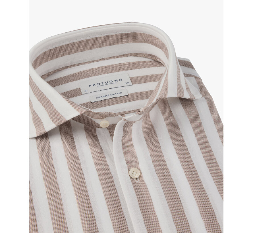 Overhemd Japanse Knitted Slim Fit Clay (PPXH10035C)