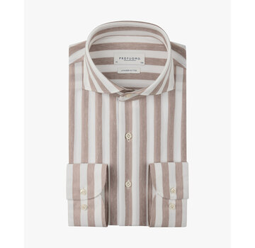 Profuomo Overhemd Japanse Knitted Slim Fit Clay (PPXH10035C)