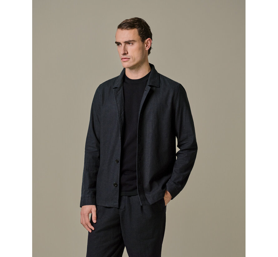 Overshirt Katoen/Linnen Navy (PPXF10016A)