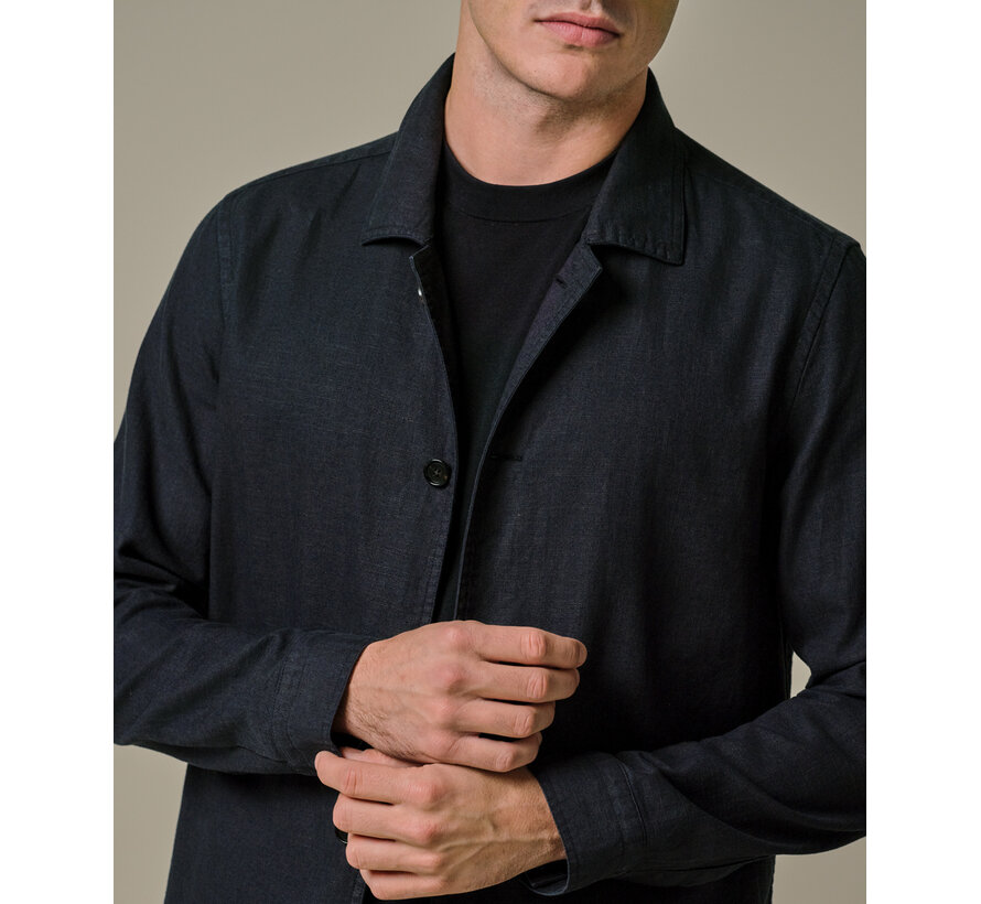 Overshirt Katoen/Linnen Navy (PPXF10016A)