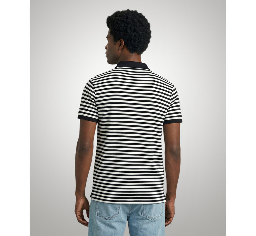 Polo Pique Stripe Regular Fit Off White (MM261.9001.03 - 9100)