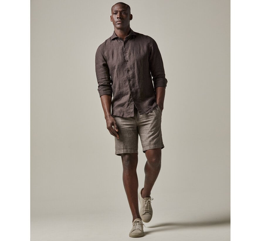 Short Sportcord Polyester/Linnen Brown (PPXQ10010A)