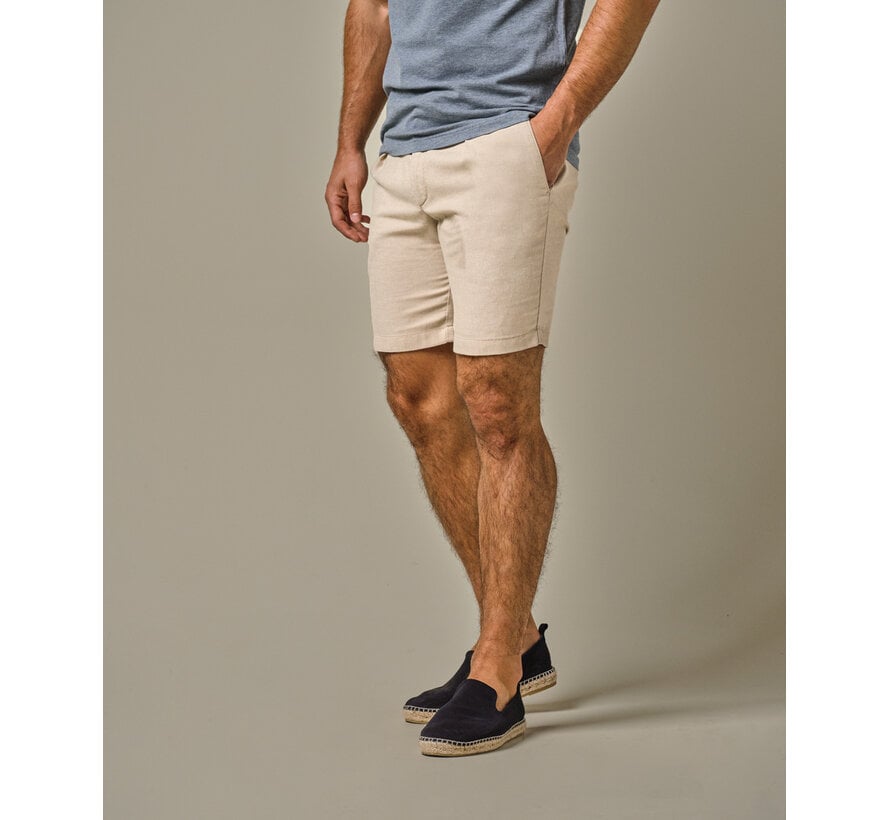 Short Sportcord Polyester/Linnen Dark Sand (PPXQ10010C)