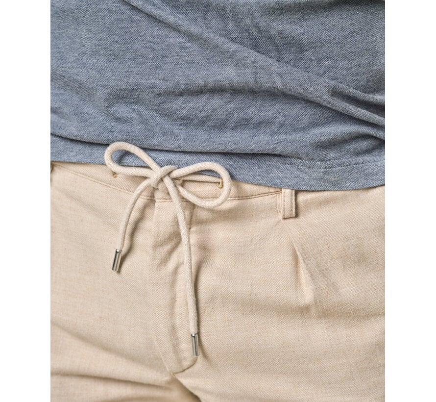 Short Sportcord Polyester/Linnen Dark Sand (PPXQ10010C)