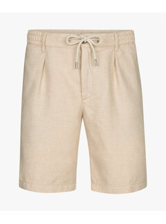 Profuomo Short Sportcord Polyester/Linnen Dark Sand (PPXQ10010C)