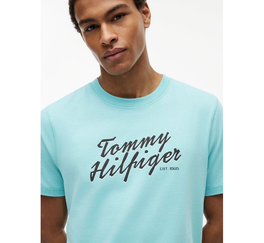 T-shirt Regular Fit Logo Graphic Crew Neck  Arctic Aqua (MW0MW42385 - CSR)