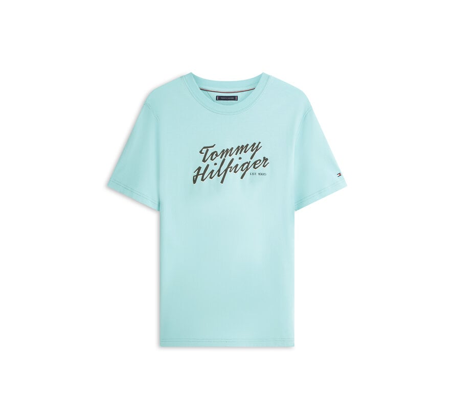 T-shirt Regular Fit Logo Graphic Crew Neck  Arctic Aqua (MW0MW42385 - CSR)