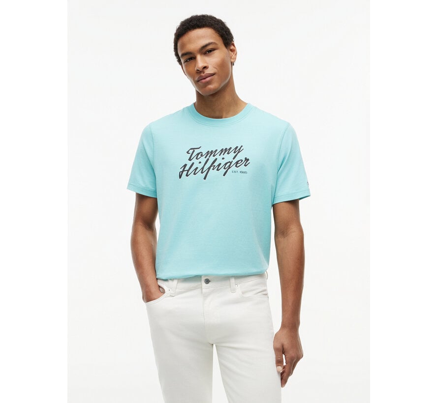 T-shirt Regular Fit Logo Graphic Crew Neck  Arctic Aqua (MW0MW42385 - CSR)