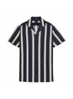 Tresanti Korte Mouw Overhemd Gionvito Navy (TRSHKA463 - 803)