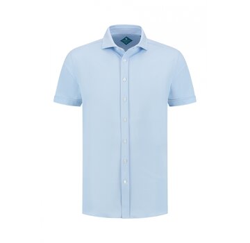 District Indigo Pique Performance Overhemd Korte Mouw Licht Blauw (7.41.029.780 - 017)