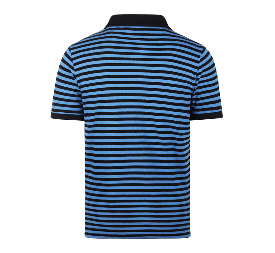 Polo Pique Stripe Regular Fit Medium Blue (MM261.9001.03 - 2002)