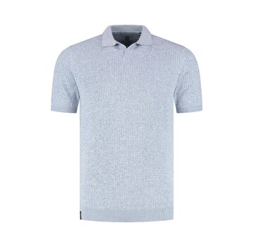 Fellows United Polo Structure Knit Twisted Yarn Blue (61.3680 - 116)