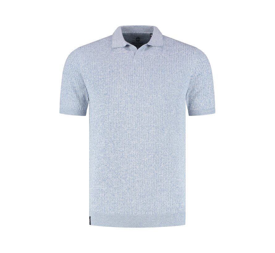 Fellows United Polo Structure Knit Twisted Yarn Blue (61.3680 - 116)