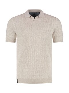 Fellows United Polo Structure Knit Twisted Yarn Mid Brown (61.3680 - 145)