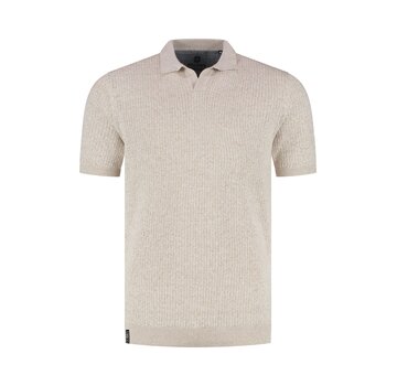 Fellows United Polo Structure Knit Twisted Yarn Mid Brown (61.3680 - 145)
