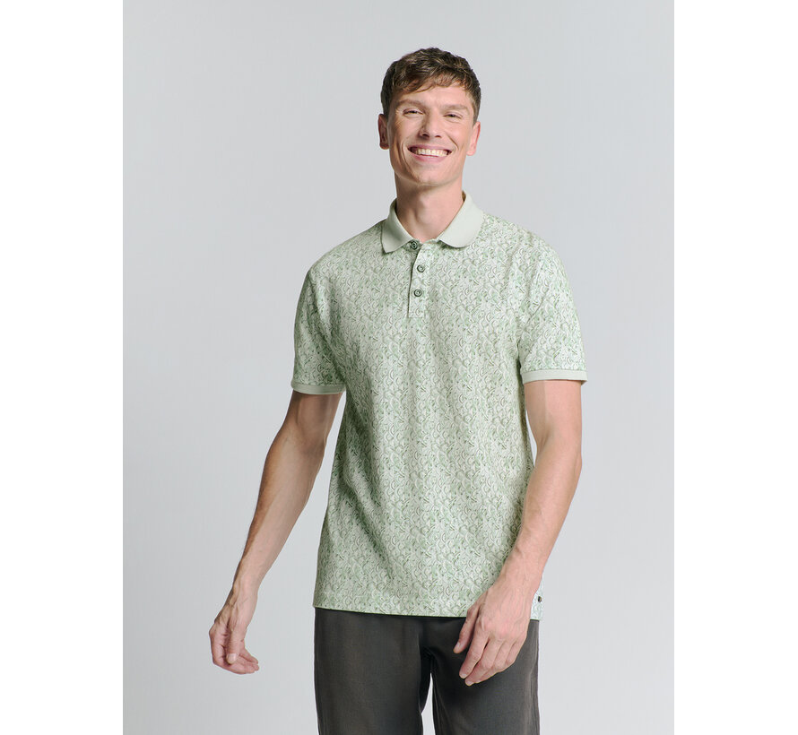 No Excess Polo Pique Allover Printed Green (27380304 - 050)
