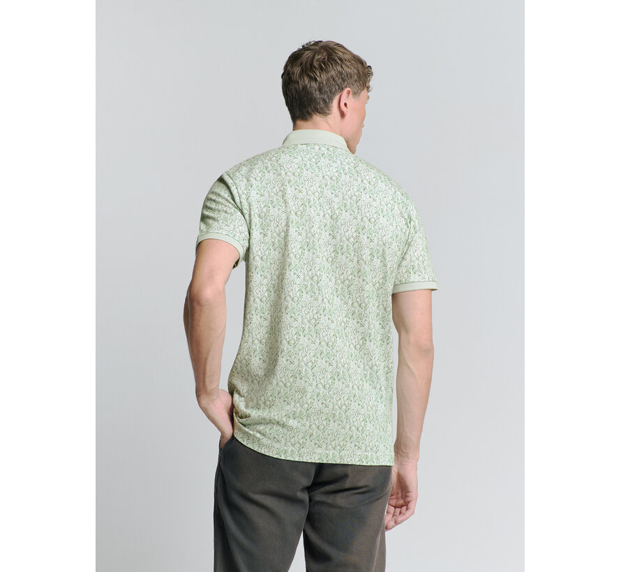 No Excess Polo Pique Allover Printed Green (27380304 - 050)