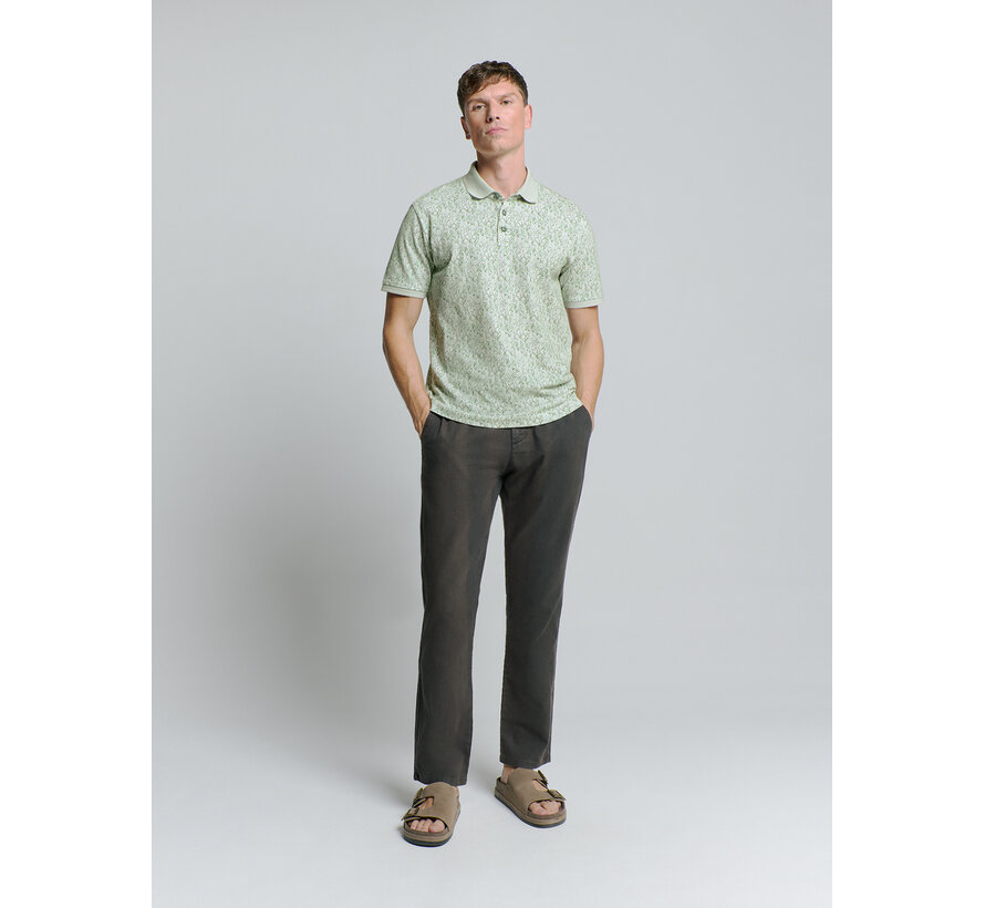 No Excess Polo Pique Allover Printed Green (27380304 - 050)