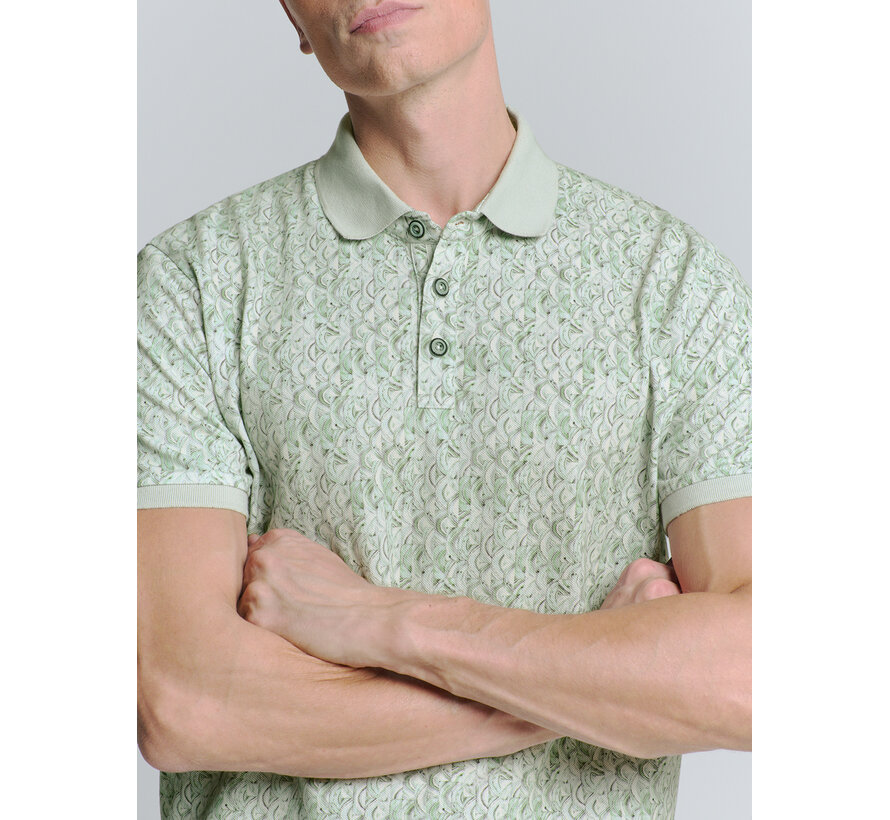 No Excess Polo Pique Allover Printed Green (27380304 - 050)